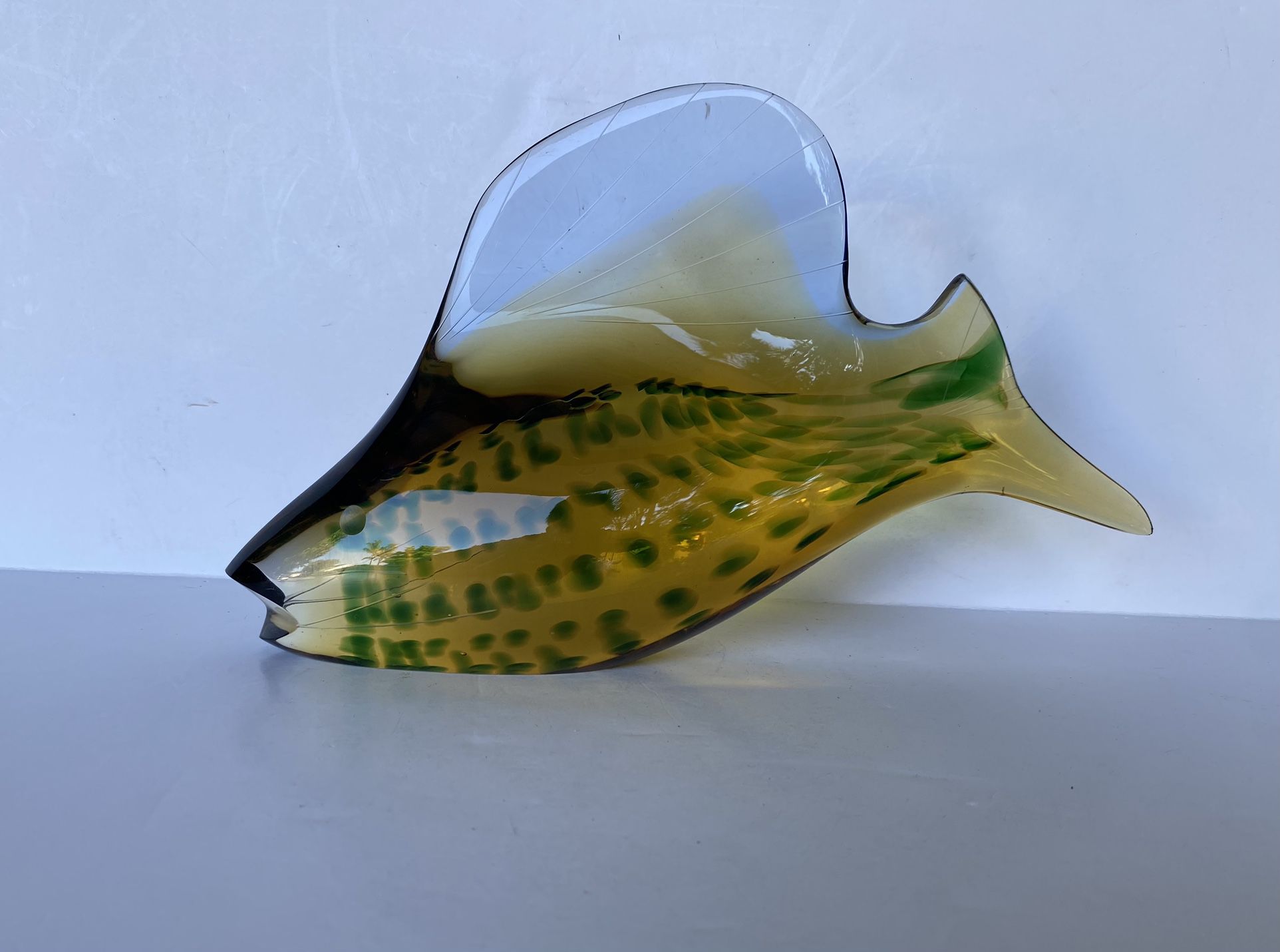 Vintage Art Glass Fish by Rozinek & Honzik for Exbor Czechoslovakia