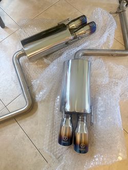 Lexus rc 350 and many others takeda Cat-Back Exhaust System with Burnt Titanium Tips