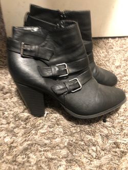 Black ankle boots