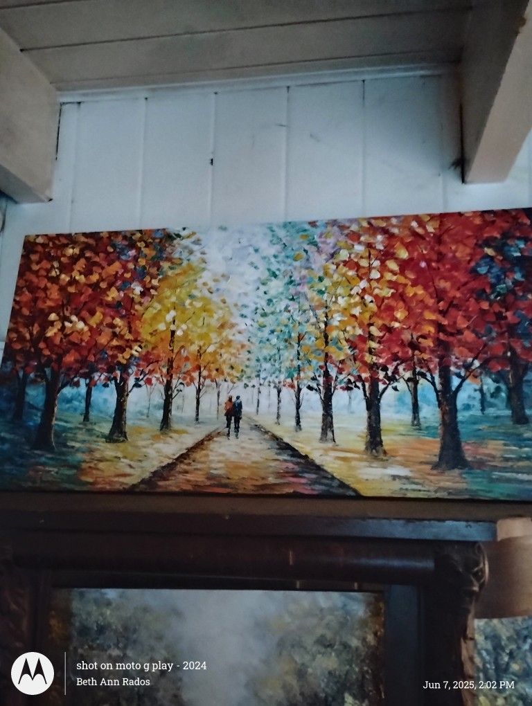 Colorful Painting On Canvas