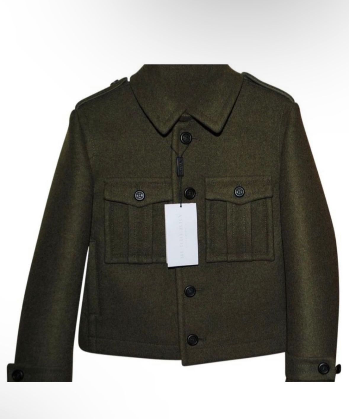 Burberry Olive Military Boys Coat 💚