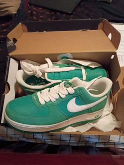 Green Nike Air Forces