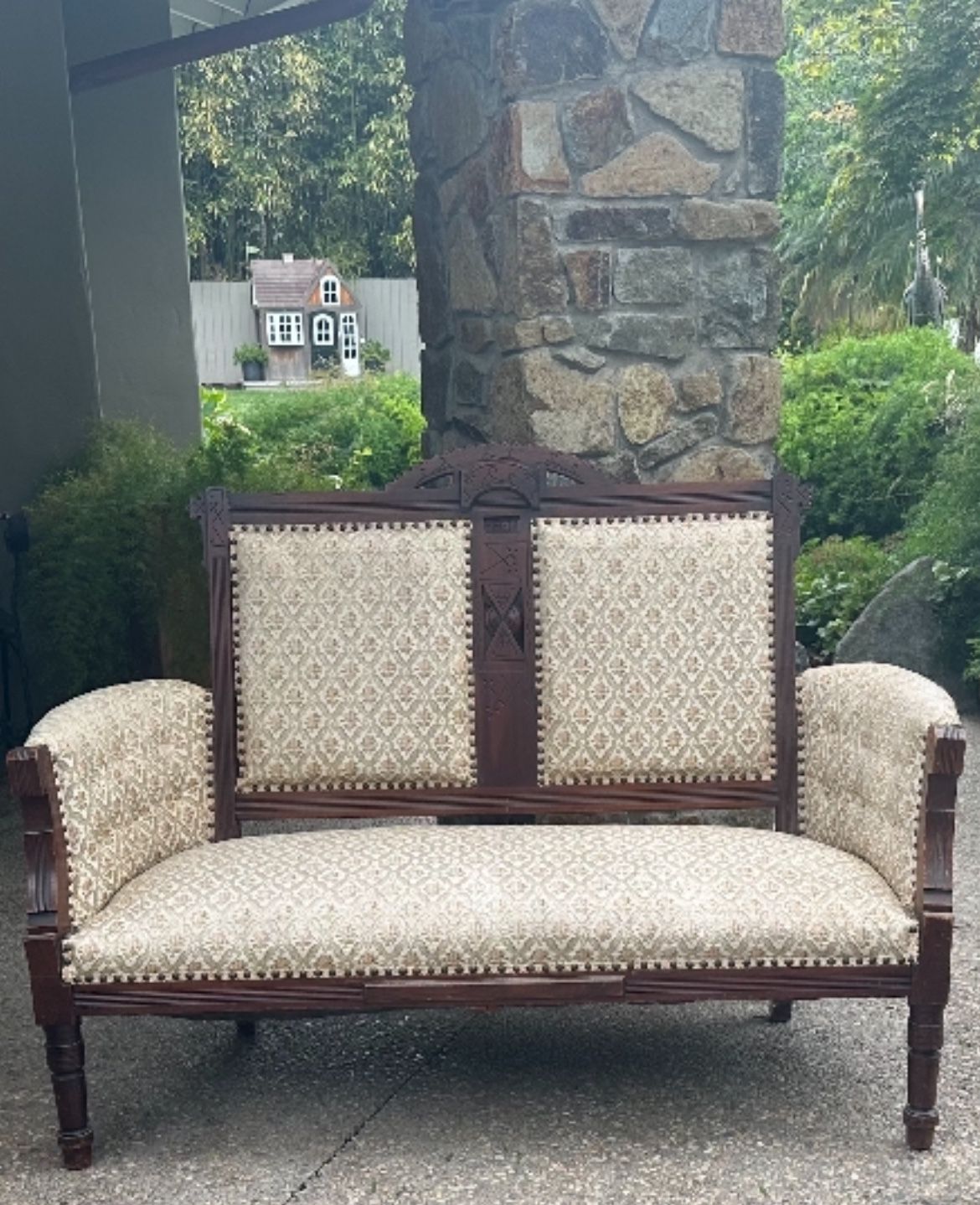 Antique Love Seat/ Settee with Matching Chairs. 
