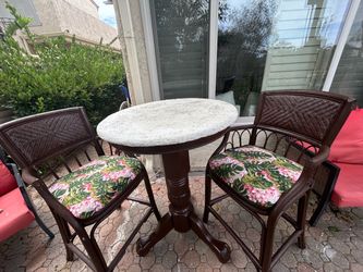 Tropical Pub Table Set – 3 Piece