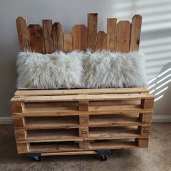 Rustic Bench Wine Shelf