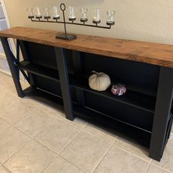 ❤️ $160 brand new custom made farmhouse tv stand entertainment wall unit credenza coffee bar island shelf buffet sideboard table console table shabby 