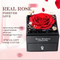 ✨Gift box with necklace included and preserved rose✨