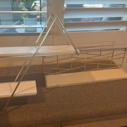 Two Gold/White Shelves - Brand New!  