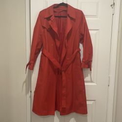 Elegant Red Raincoat 