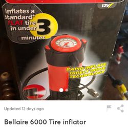 Bell Aire 6000 Tire Inflator 12v