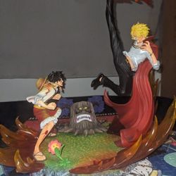 One Piece Sanji vs Luffy resin 