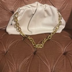 White Bag Gold Chain