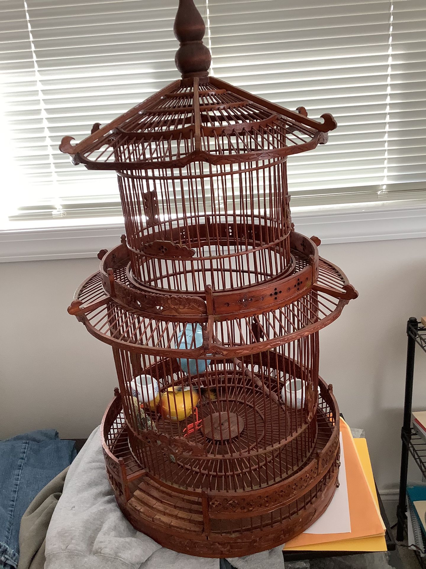 Beautiful mahogany birdcage