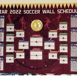 HAOWIN 2022 World Soccer Football Cup Game Wall Soft Cloth- World Tournament