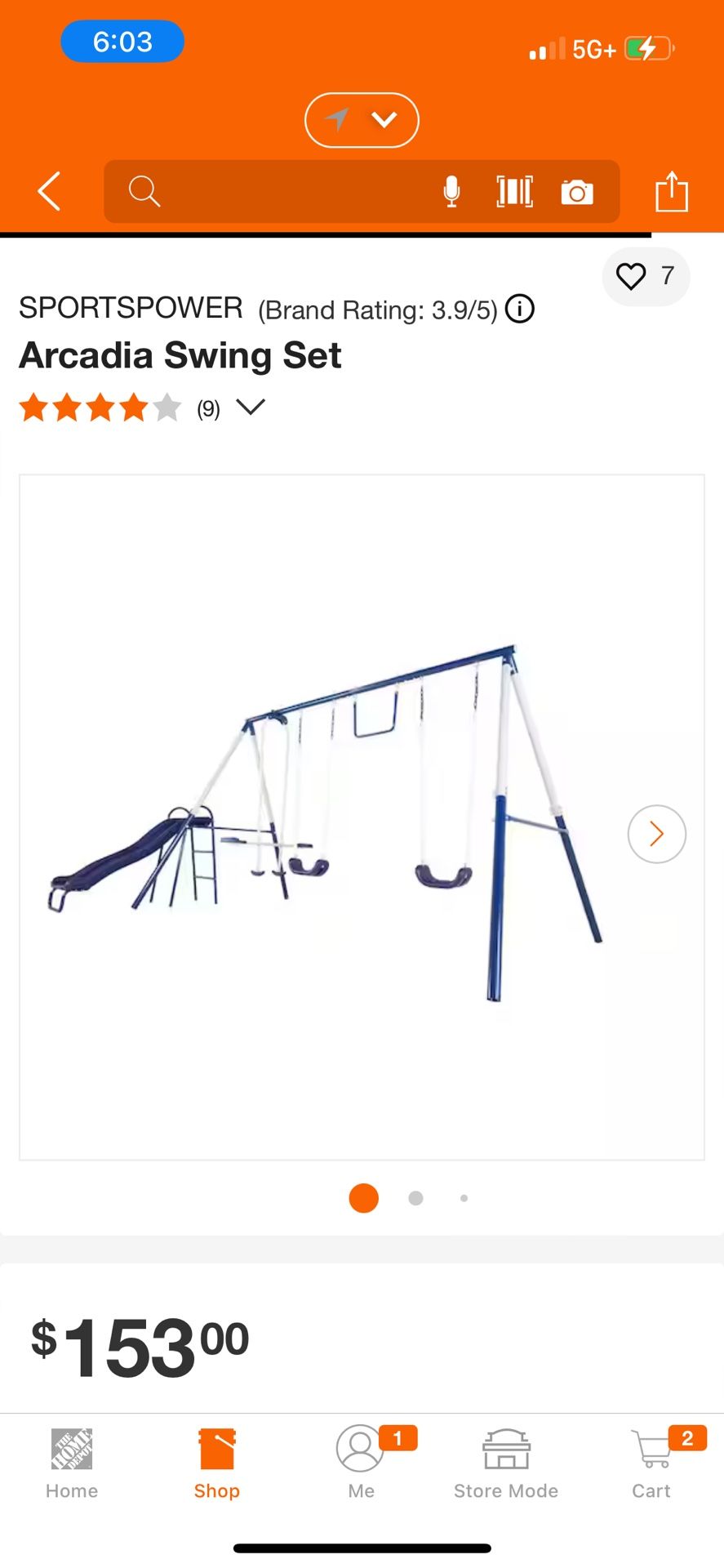Arcadia Swing set 