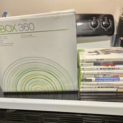 Xbox 360 With Games, Controllers And Hard Drive