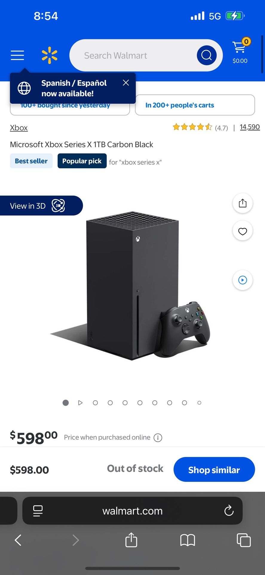 Xbox series X 1TB Carbon Black