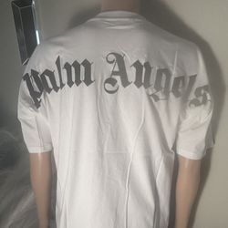 Palm Angles Classic Logo Over S/S T-shirt “White & Black” Sz Small