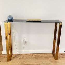Gold console Table - like new!