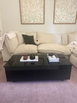 Black Gloss Coffee Table with Storage