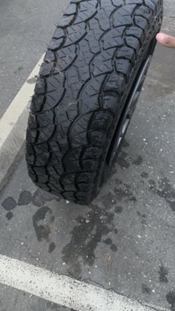 Rims & tires of a Toyota Tacoma 2018