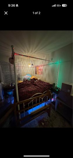 Queen Size Canopy Bed Frame