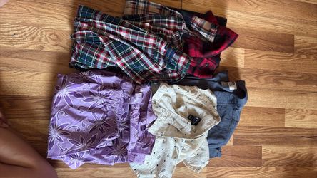 5 pair of different color button ups. Long and short sleeves.