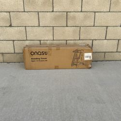 NEW Foldable Toddler Step Stool w/Safety Rail, Anti-Slip Kitchen Helper Stool for Bathroom Sink & Counter Access