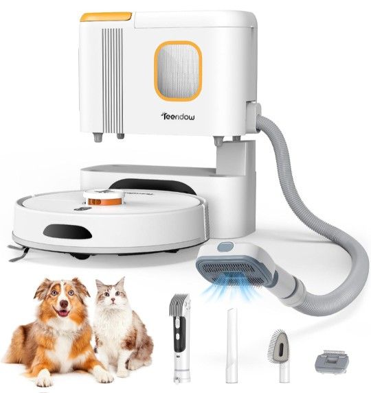 Teendow D20S Max+ Robot Vacuum and Mop, Great For Pet Hair, Self Emptying Dock