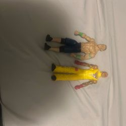 Rey mysterio 2005 classic figure John cena 2010 figure 