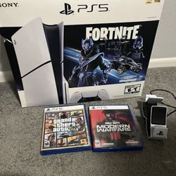 PS5 Slim Disc Model / MW3, GTA5 And PS Charging Cradle For Sale Or Trade For Xbox Series X