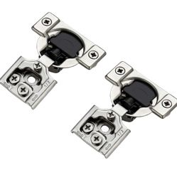 60 Pack (30 Pairs) 1/2 Inch Overlay Soft Close Hinges for Kitchen Cabinets