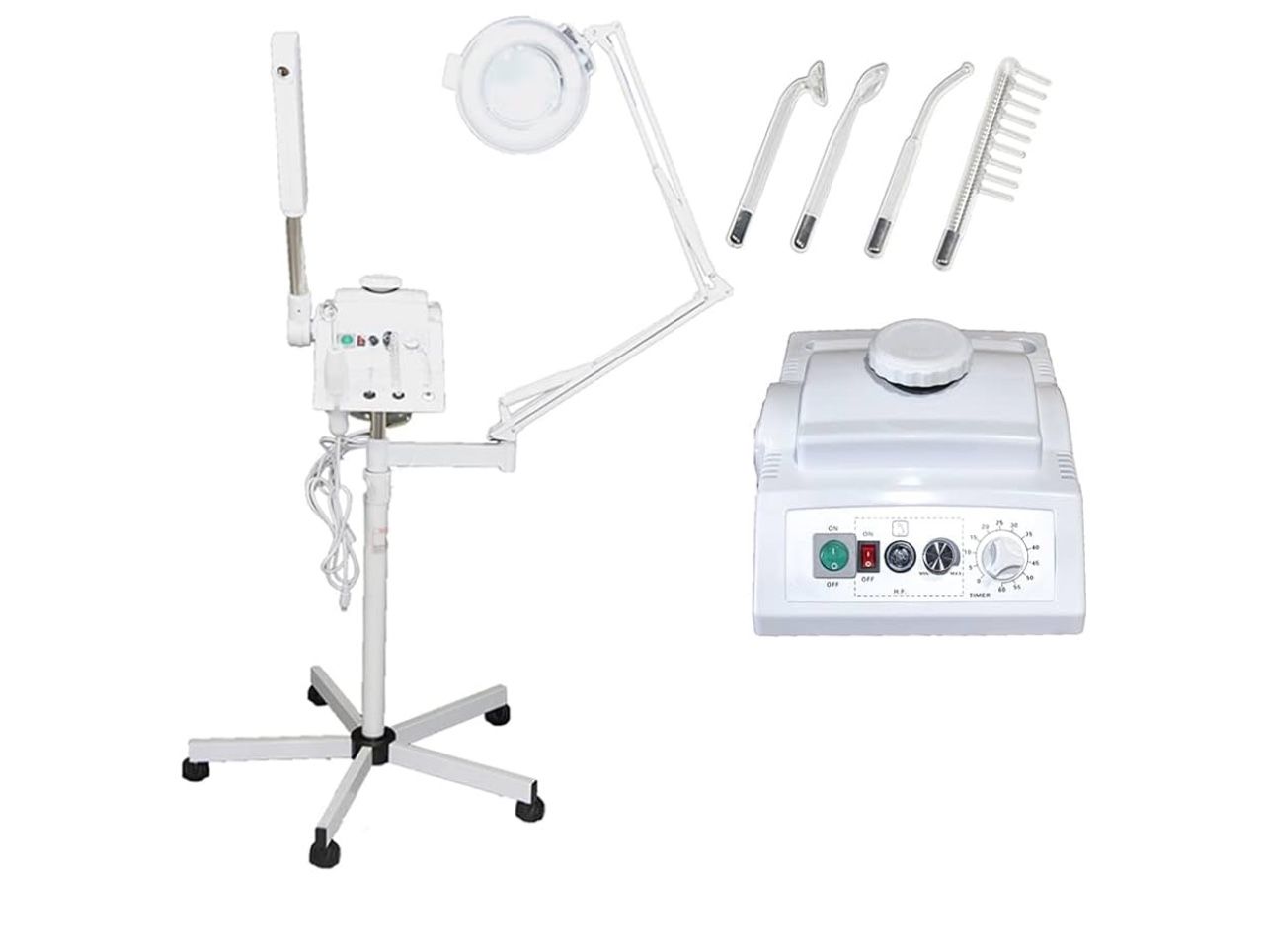 High Frequency, Facial Steamer & Magnifying Lamp Multifunction Machine 