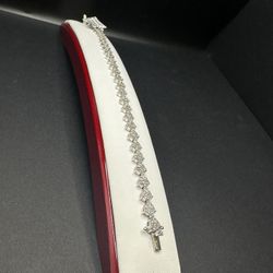 10KT White Gold Tennis Bracelet 2.44ct Diamonds 