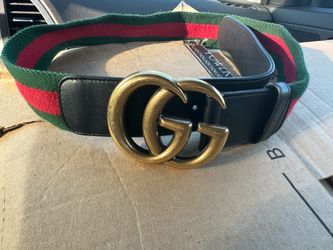 Belt Size 75 Double G Red & Green Stripe