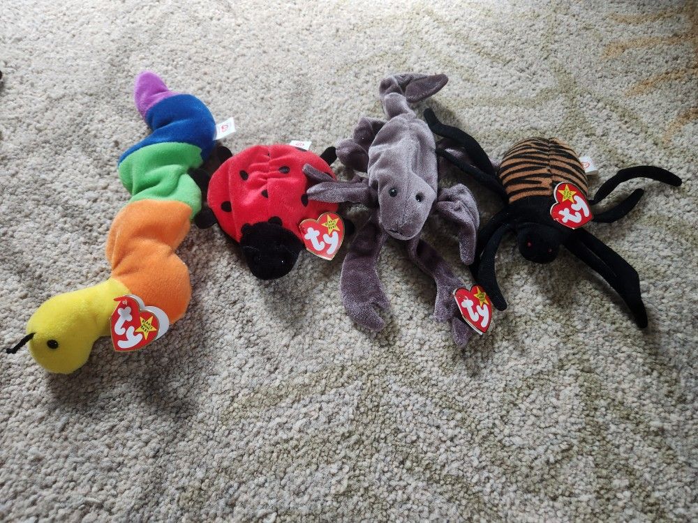 Beanie Babies - Lot of 4 Bugs