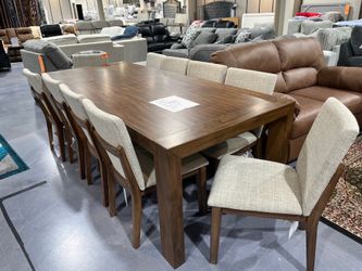 Solid wood dining table 10 chairs