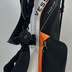 Vessel Golf Bag White Black Orange