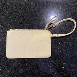 Cole Haan White Leather Wristlet 4”x6”
