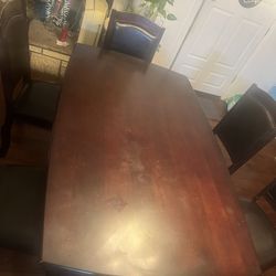 Dining table and chairs