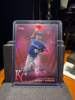 Topps X Steve Aoki Brady Singer #128C Auto Wave /10 Kansas City Royals