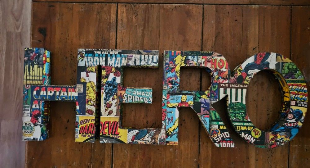 Vintage Marvel Comic Wall Art - Kids Room