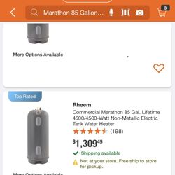 85 gallon electric water heater