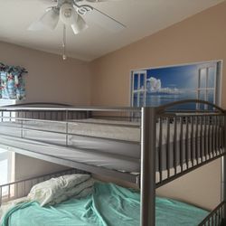 Free Full Size Bed W/ Frame & Mattress (top Part Of Bunk Bed)