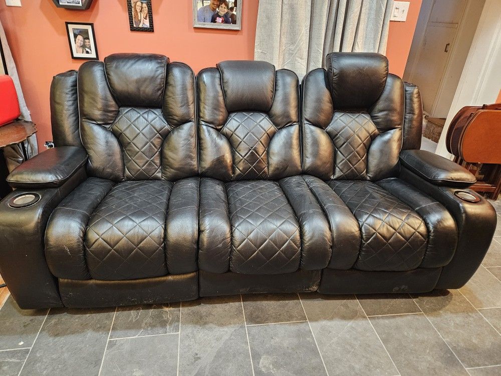 Adjustable Electric Leather Couch