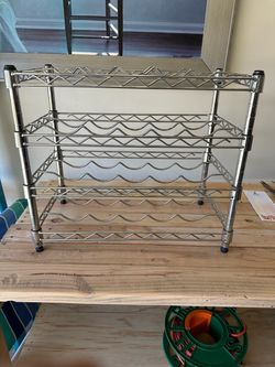 Chrome Wire Wine Rack 3-Tier
