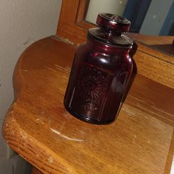 Vintage Wheaton Dark Amber Glass Jar