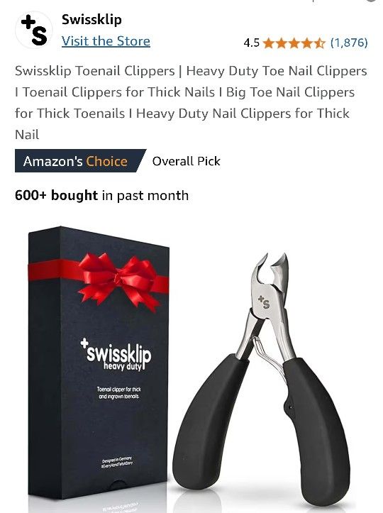 SWISSKLIP HEAVY DUTY TOANAIL CLIPPERS