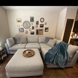 Grey Fabric Sectional 