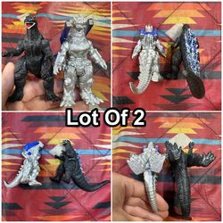 Lot Of 2 Godzilla Figures Mechagodzilla 4” Figures